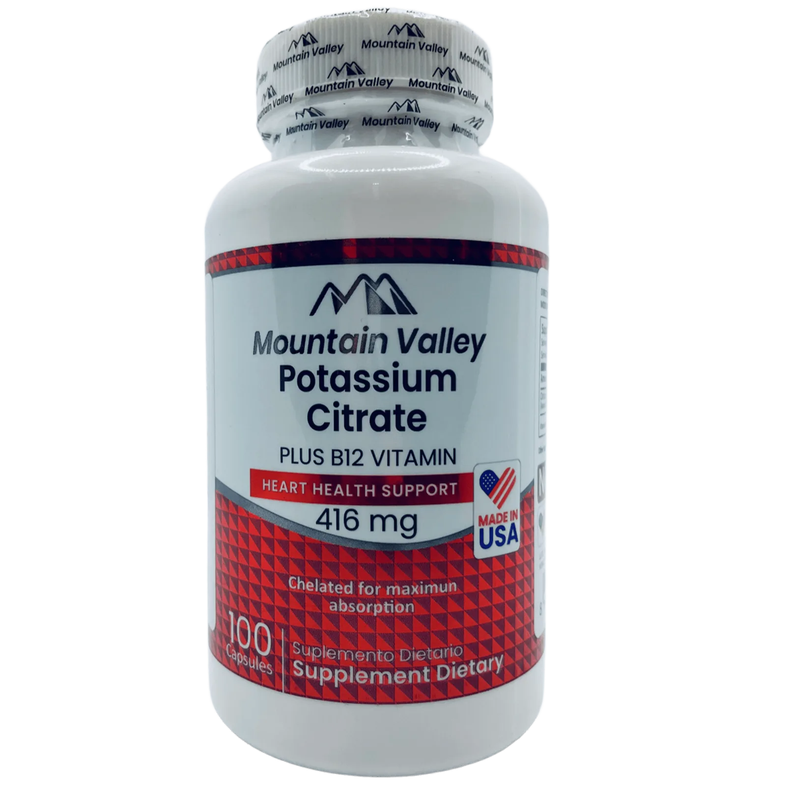 Potassium citrate 416 mg Mountain Valley 100 capsulas