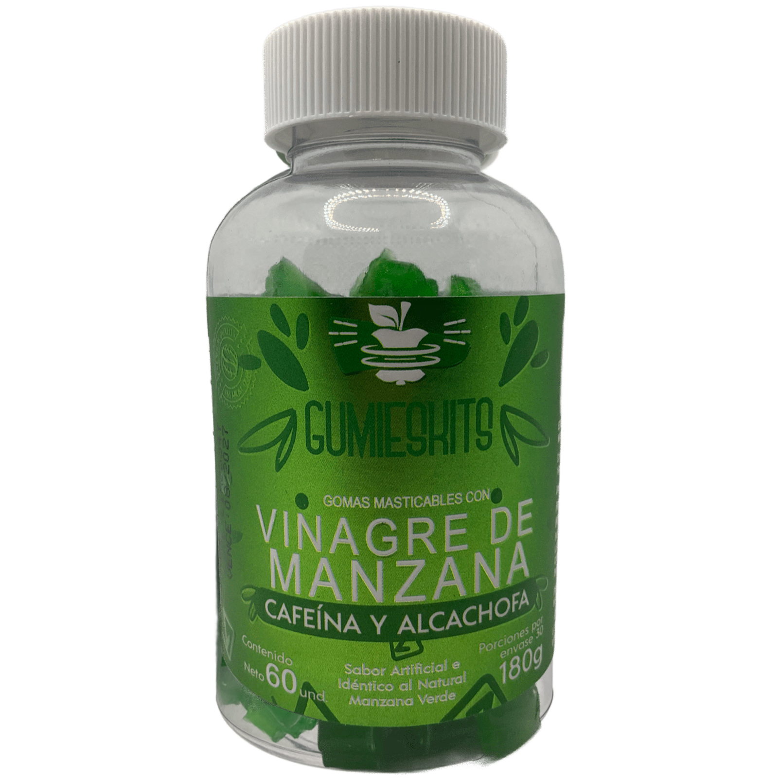 Gumieskits_gomas_masticables_con_vinagre_de-manzana_cafeina_y_alcachofa_tabla_nutricional_saludsabor.com