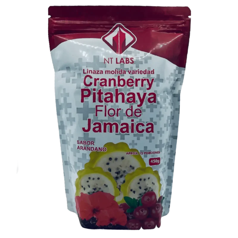 Linaza Molida Con Cranberry Pitahaya Flor de Jamaica_saludsabor.com
